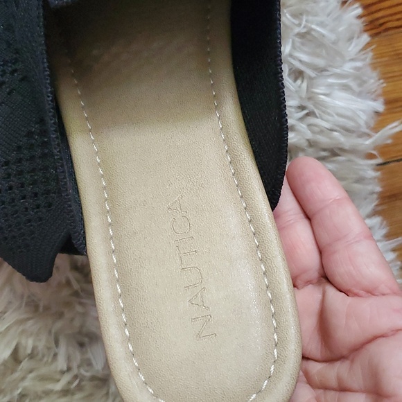 NWOT Nautica Mesh Mule Women's 7 Black Slip-On - Picture 6 of 9